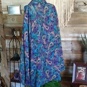 Susan Graver Tops - Susan Graver Peacock Cardigan Blouse Susan Graver Tops - Susan Graver Peacock Cardigan Blouse